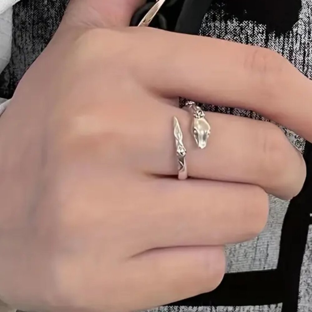 STERLING SERPENT RING - Picture 2 of 2